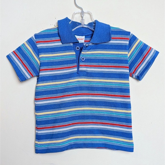 Health-tex Other - Vintage Healthtex 80s Colorful Striped Polo Shirt Unisex Toddler Size 3T